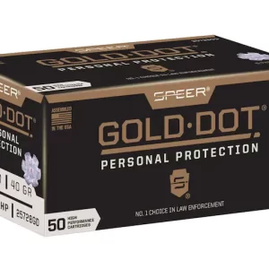 Speer Gold Dot Ammunition 5.7x28mm FN 40 Grain Gold Dot Bonded Soft Point Box of 50