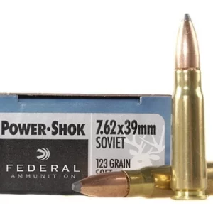 Federal Power-Shok Ammunition 7.62x39mm 123 Grain Soft Point Box of 20