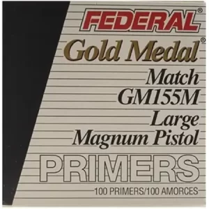 Federal Premium Gold Medal Large Pistol Magnum Match Primers #155M Box of 1000 (10 Trays of 100)