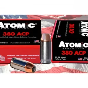 Atomic Ammunition 380 ACP 90 Grain Jacketed Hollow Point Box of 20