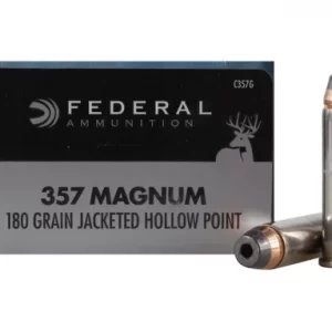 Federal Power-Shok Ammunition 357 Magnum 180 Grain Jacketed Hollow Point Box of 20