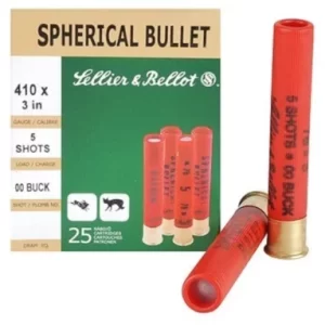 Sellier & Bellot Ammunition 410 Bore 3″ 00 Buckshot 5 Pellets Box of 25