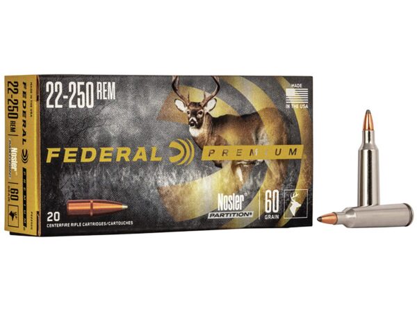 Federal Premium Ammunition 22-250 Remington 60 Grain