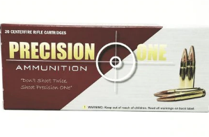 Precision One 300 AAC Blackout Ammunition *Reman* 155 Grain Copper Plated Full Metal Jacket 20 Rounds